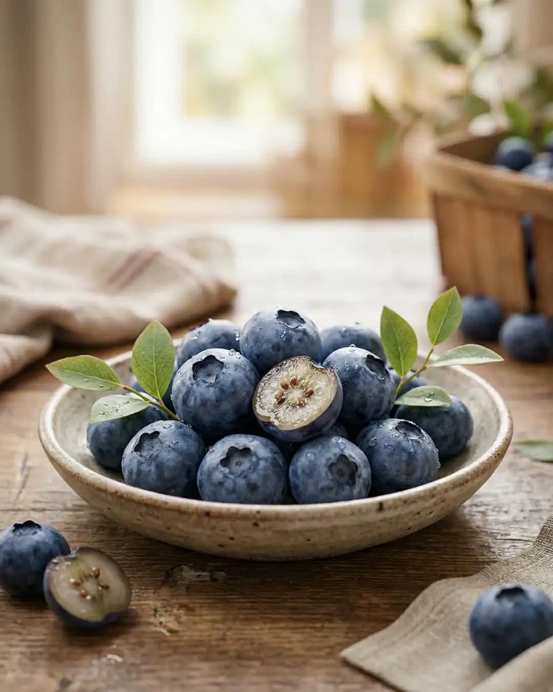 Blueberries, fresh fresh fruits