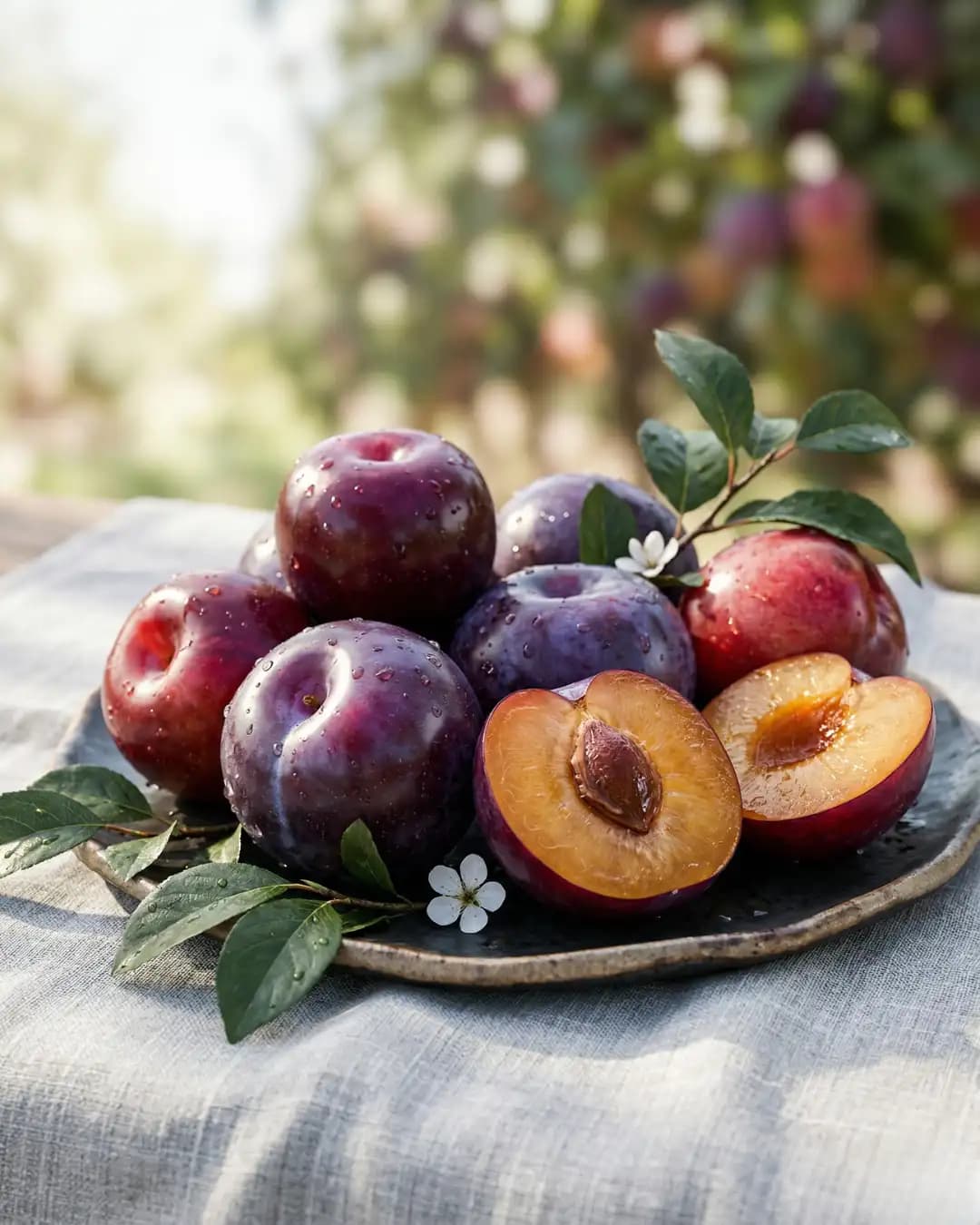 Fresh Plums, fresh fresh fruits