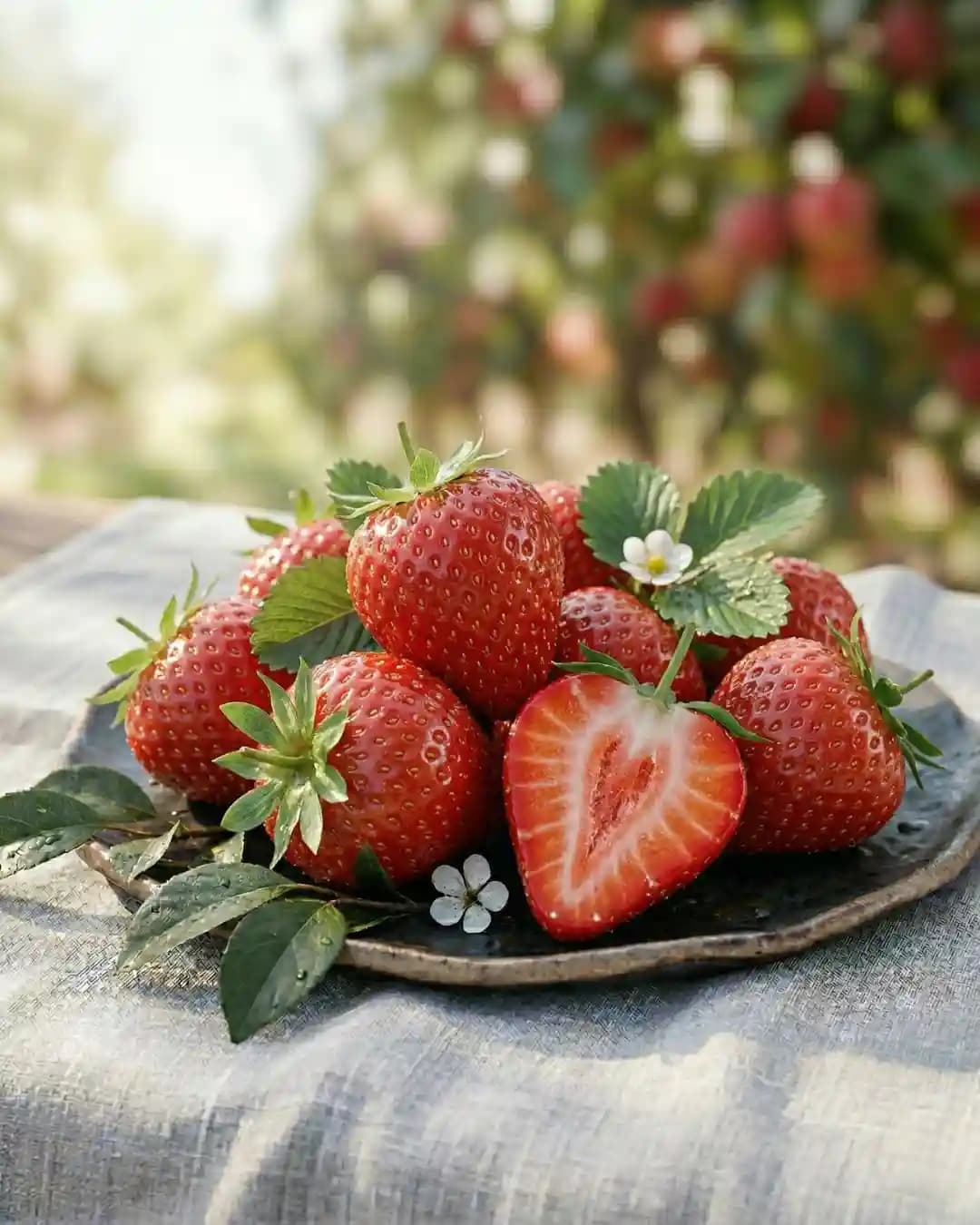 Strawberries, fresh fresh fruits