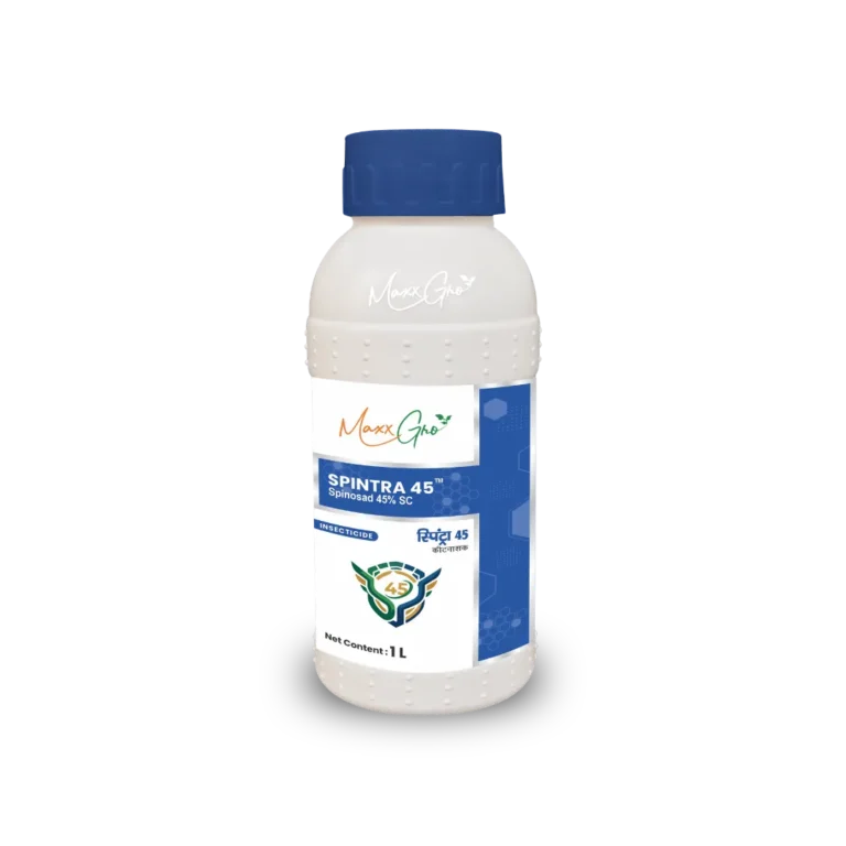 Spintra 45 Spinosad 45% SC insecticide bottle pack by MaxxGro Agrology Limited