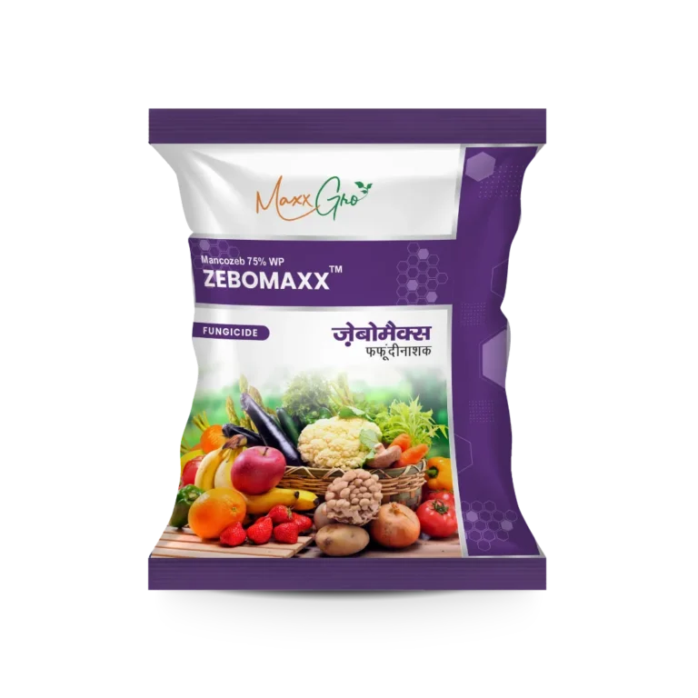 Zebomaxx Mancozeb 75% WP fungicide pouch pack by MaxxGro Agrology Limited
