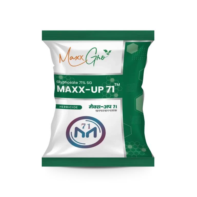 Maxx-up 71 Glyphosate 71% SG herbicide pouch pack by MaxxGro Agrology Limited