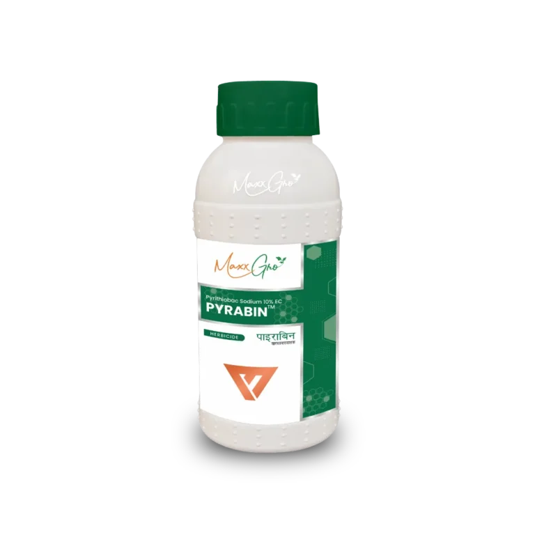 Pyrabin Pyrithiobac Sodium 10% EC herbicide bottle pack by MaxxGro Agrology Limited
