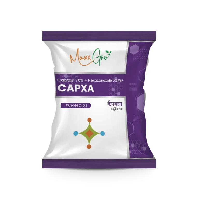Capxa Captan 70% + Hexaconazole 5% WP fungicide pouch pack by MaxxGro Agrology Limited