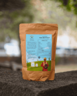The Deep Soil Pearl Millet Flour Bajra Ka Atta package back view with nutritional facts on stone surface