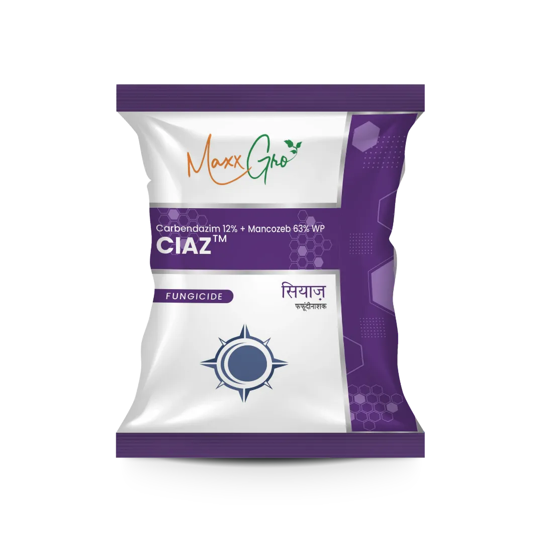 Ciaz Carbendazim 12% + Mancozeb 63% WP fungicide pouch pack by MaxxGro Agrology Limited