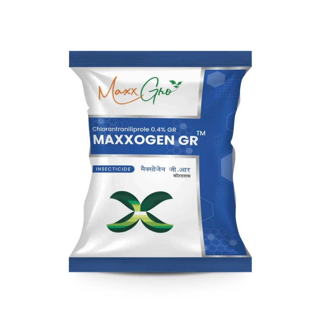 Maxxogen GR Chlorantraniliprole 0.4% GR insecticide pouch pack by MaxxGro Agrology Limited