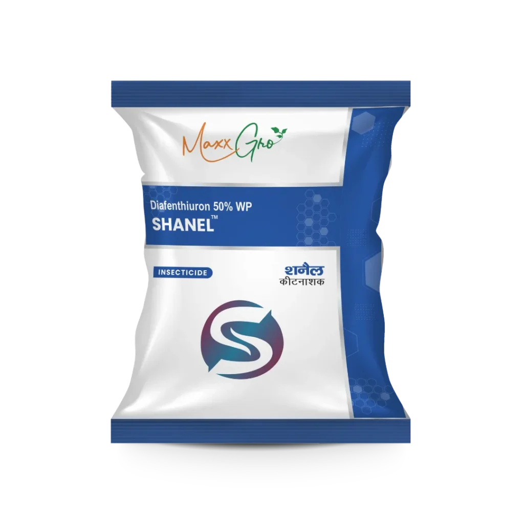 Shanel Diafenthiuron 50% WP insecticide pouch pack by MaxxGro Agrology Limited