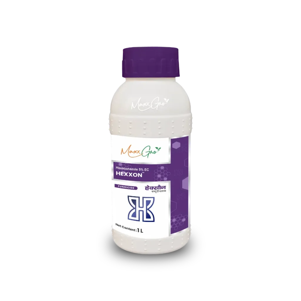 Hexxon Hexaconazole 5% EC fungicide bottle pack by MaxxGro Agrology Limited