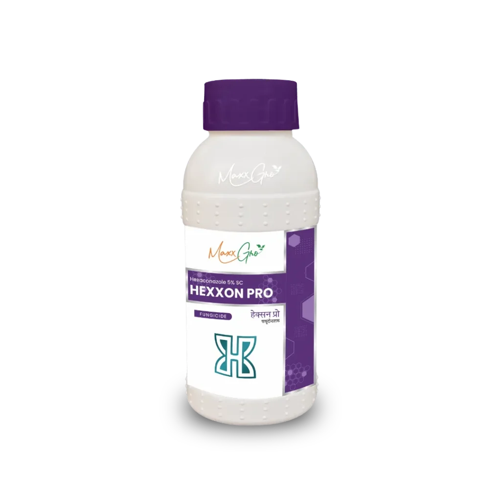 Hexxon Pro Hexaconazole 5% SC fungicide bottle pack by MaxxGro Agrology Limited