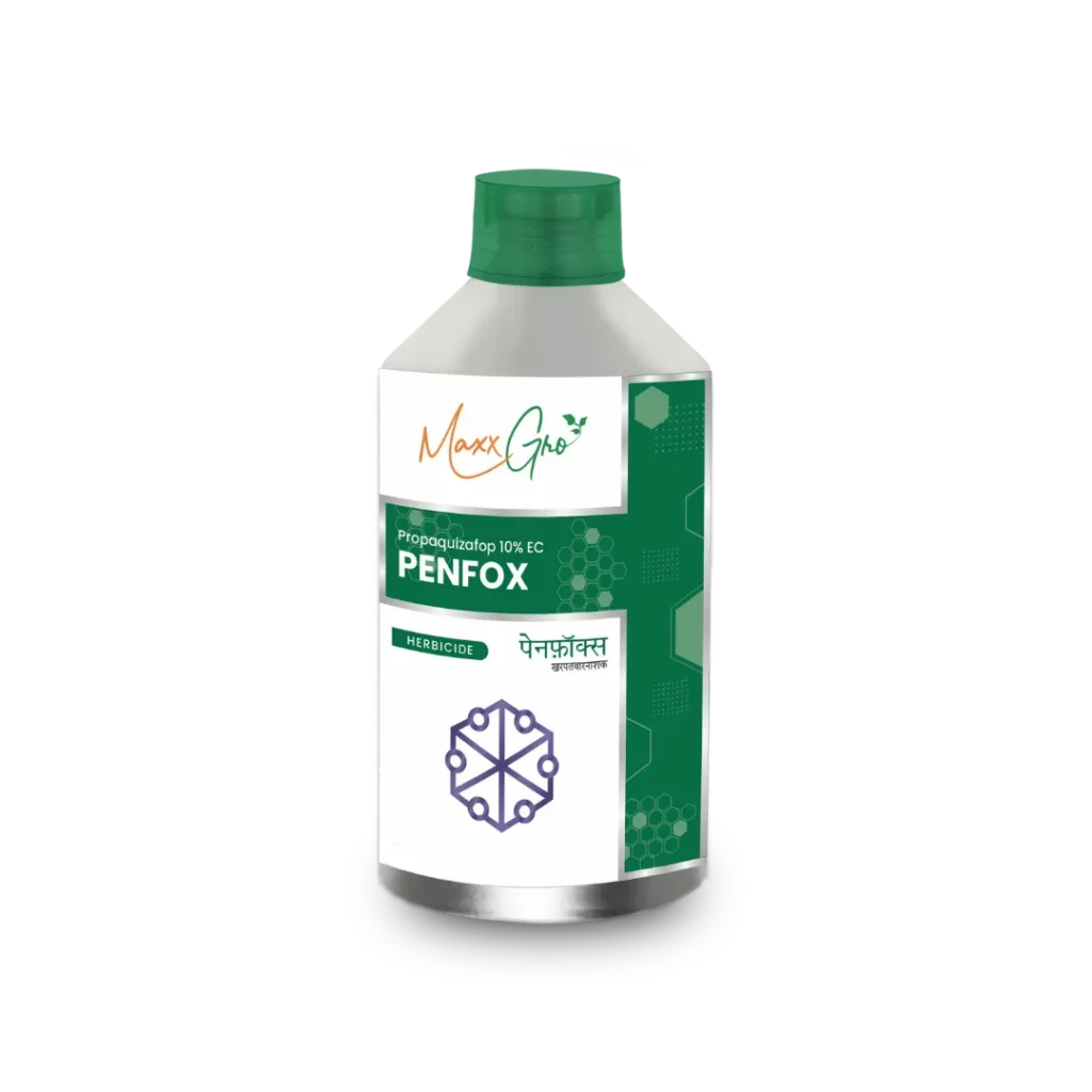 Penfox Propaquizafop 10% EC herbicide bottle pack by MaxxGro Agrology Limited