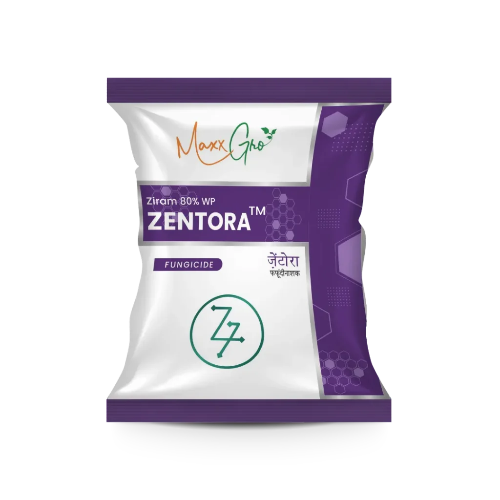 Zentora Ziram 80% WP fungicide pouch pack by MaxxGro Agrology Limited